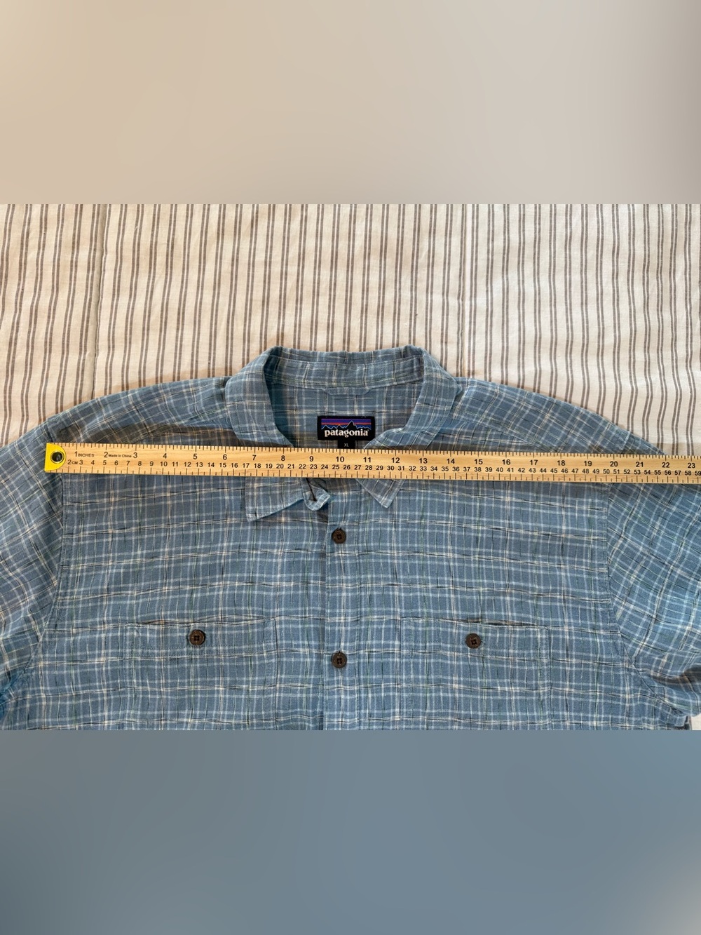 Patagonia Men’s A/C Short Sleeve Plaid Button Down Shirt Size XL - Picture 7 of 12